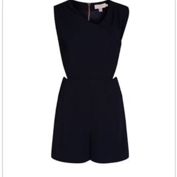 Ted Baker navy blue romper/jumpsuit with side cut outs. size 1 - Picture 3 of 7